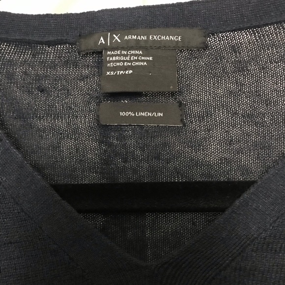 Armani Exchange men navy long sleeve sweater XS - Picture 4 of 4